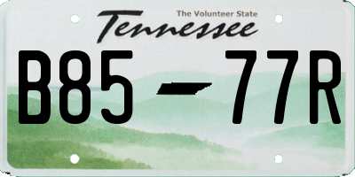 TN license plate B8577R