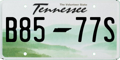 TN license plate B8577S