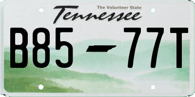TN license plate B8577T