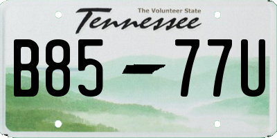 TN license plate B8577U