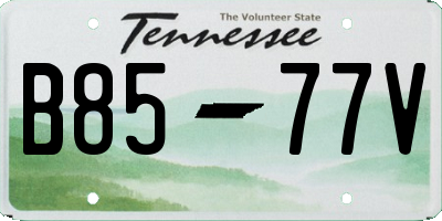 TN license plate B8577V