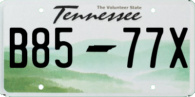 TN license plate B8577X