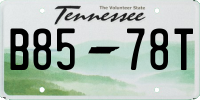 TN license plate B8578T