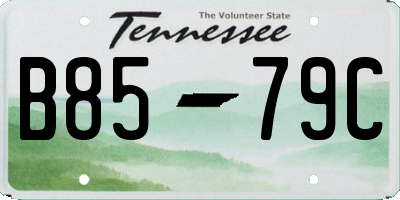 TN license plate B8579C