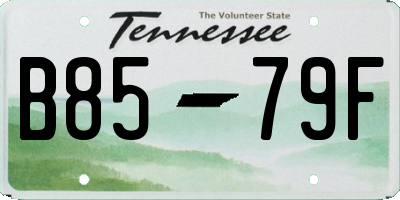 TN license plate B8579F