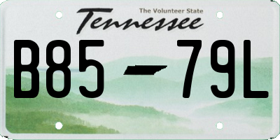 TN license plate B8579L