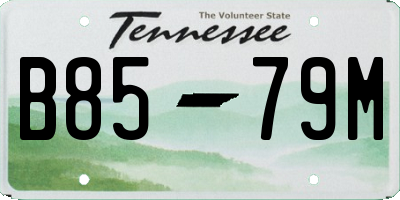 TN license plate B8579M