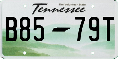 TN license plate B8579T