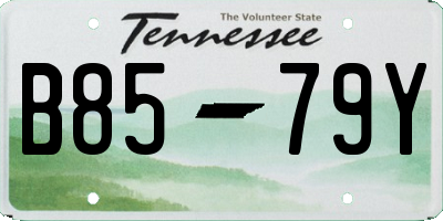 TN license plate B8579Y