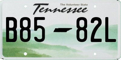 TN license plate B8582L