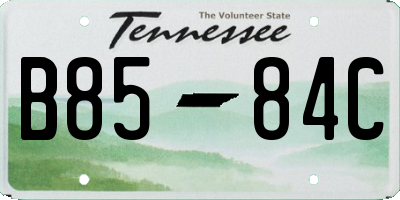 TN license plate B8584C