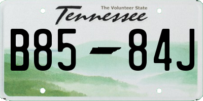TN license plate B8584J