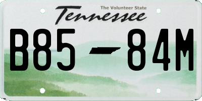 TN license plate B8584M