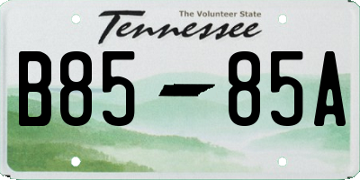 TN license plate B8585A