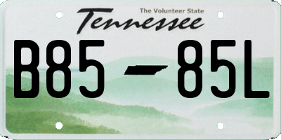 TN license plate B8585L