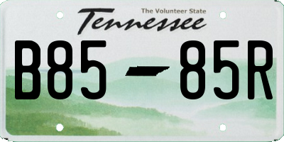 TN license plate B8585R