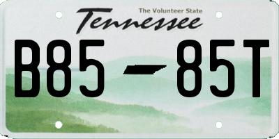 TN license plate B8585T