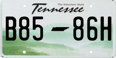 TN license plate B8586H
