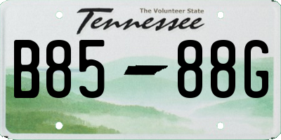 TN license plate B8588G
