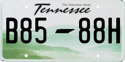 TN license plate B8588H