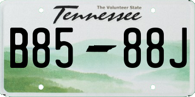 TN license plate B8588J