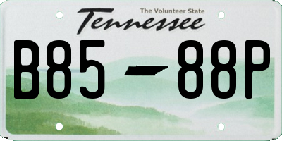 TN license plate B8588P