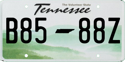 TN license plate B8588Z