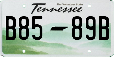 TN license plate B8589B