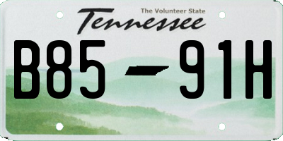 TN license plate B8591H
