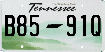 TN license plate B8591Q