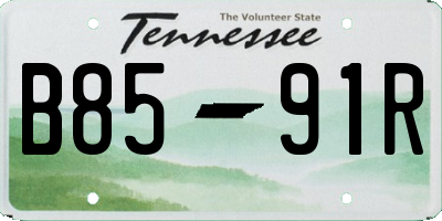 TN license plate B8591R