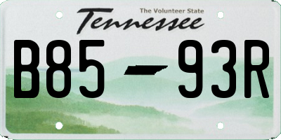 TN license plate B8593R