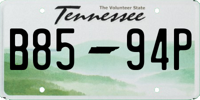 TN license plate B8594P