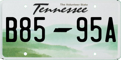 TN license plate B8595A