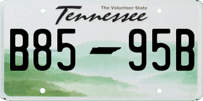 TN license plate B8595B