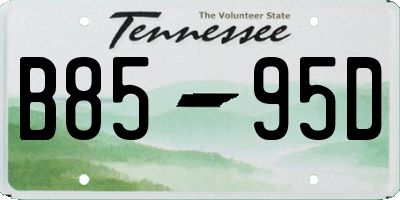 TN license plate B8595D