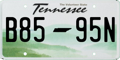 TN license plate B8595N