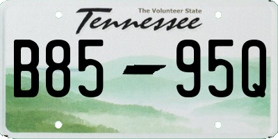 TN license plate B8595Q