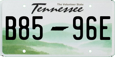 TN license plate B8596E