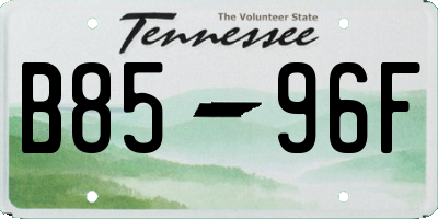 TN license plate B8596F