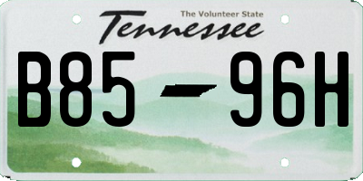 TN license plate B8596H