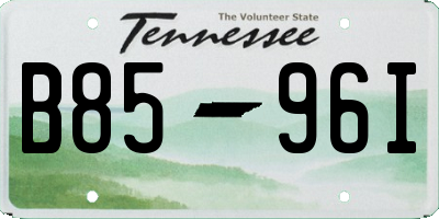 TN license plate B8596I