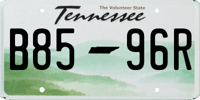 TN license plate B8596R