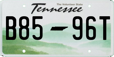 TN license plate B8596T