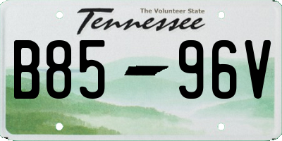 TN license plate B8596V