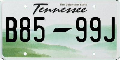TN license plate B8599J