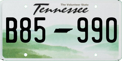 TN license plate B8599O