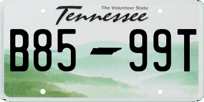 TN license plate B8599T