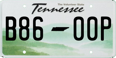 TN license plate B8600P