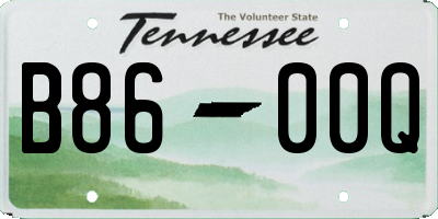 TN license plate B8600Q